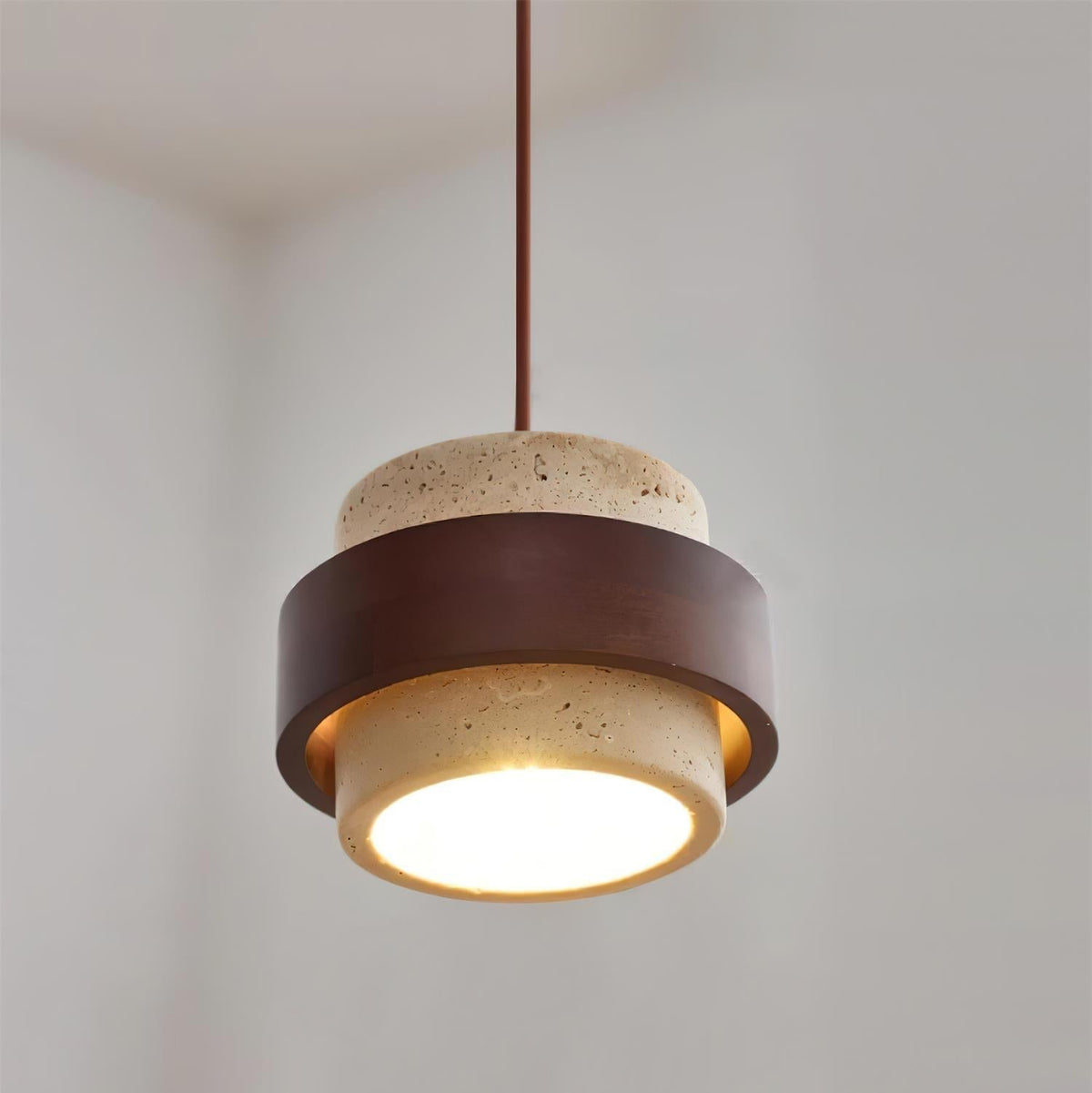 Lampa wisząca Perra z trawertynu 4