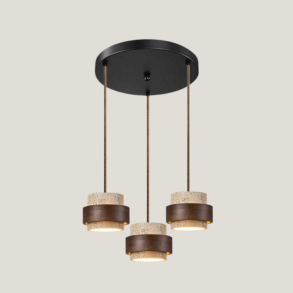 Lampa wisząca Perra z trawertynu 40
