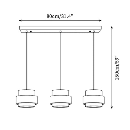 Lampa wisząca Perra z trawertynu 8