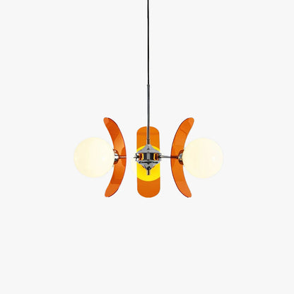 Lampa wisząca Ulano brązowa i pomarańczowa 1