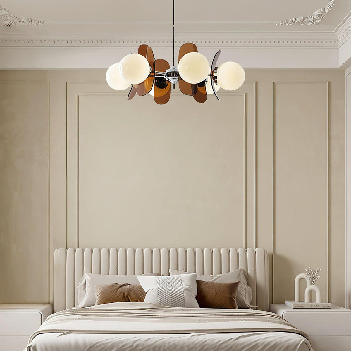 Lampa wisząca Ulano brązowa i pomarańczowa 11