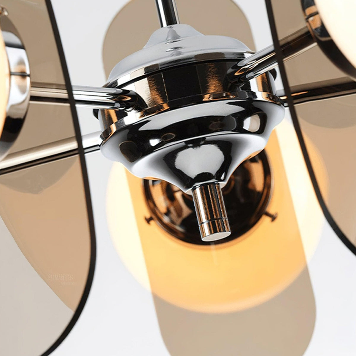 Lampa wisząca Ulano brązowa i pomarańczowa 15