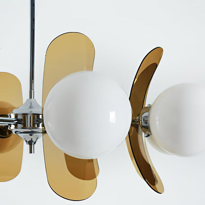 Lampa wisząca Ulano brązowa i pomarańczowa 16