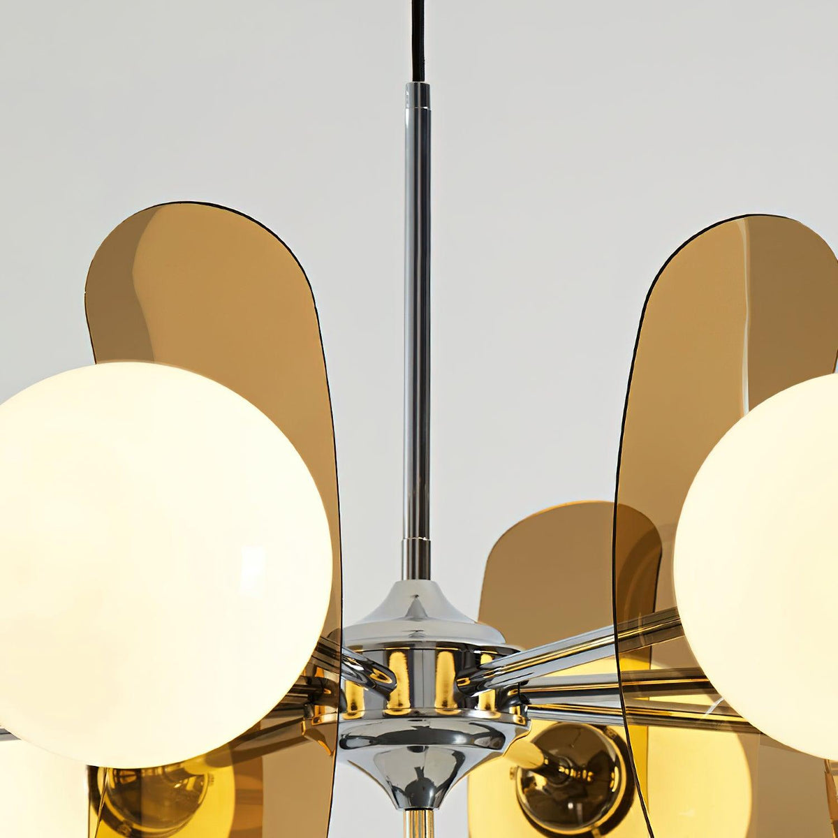 Lampa wisząca Ulano brązowa i pomarańczowa 17