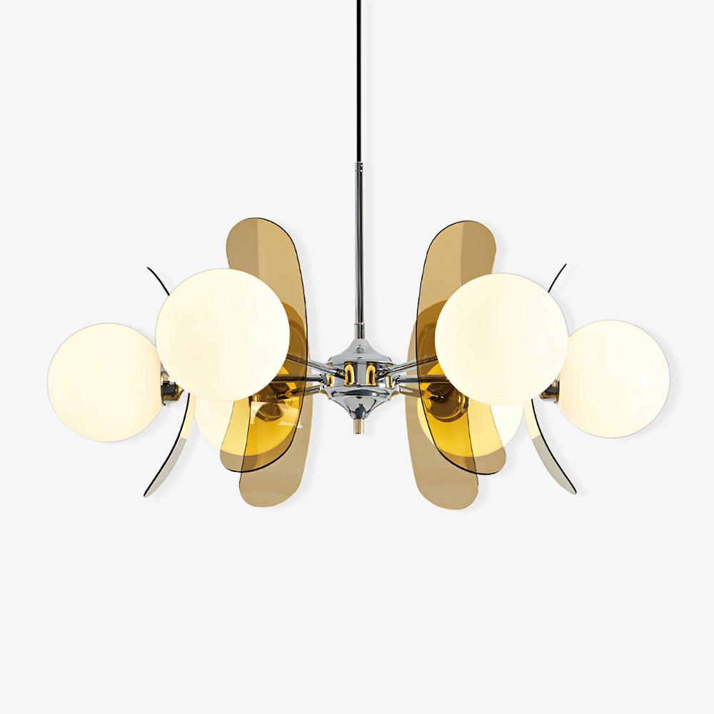 Lampa wisząca Ulano brązowa i pomarańczowa 20
