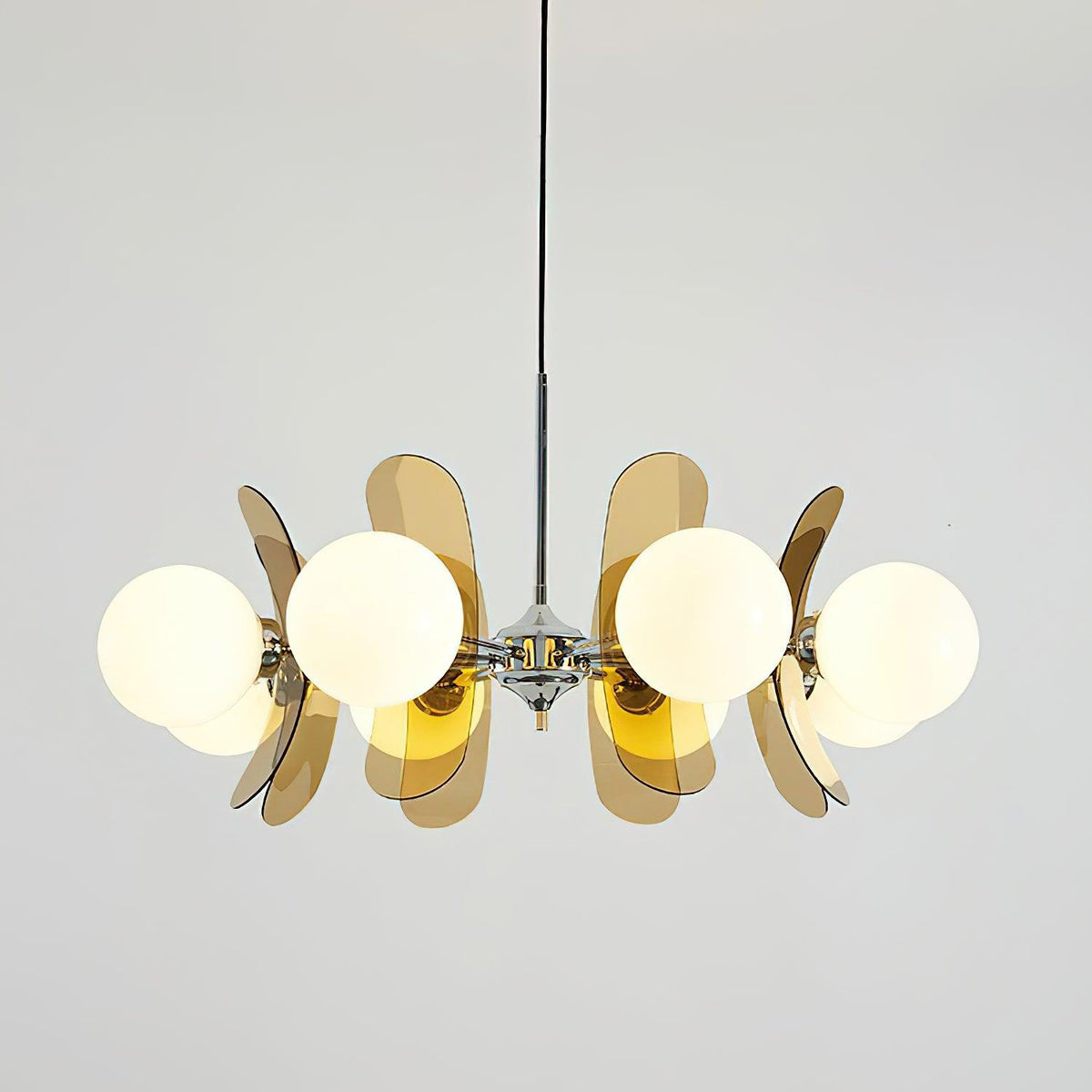 Lampa wisząca Ulano brązowa i pomarańczowa 21