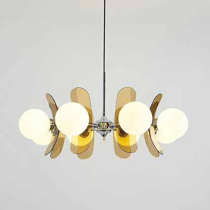 Lampa wisząca Ulano brązowa i pomarańczowa 21