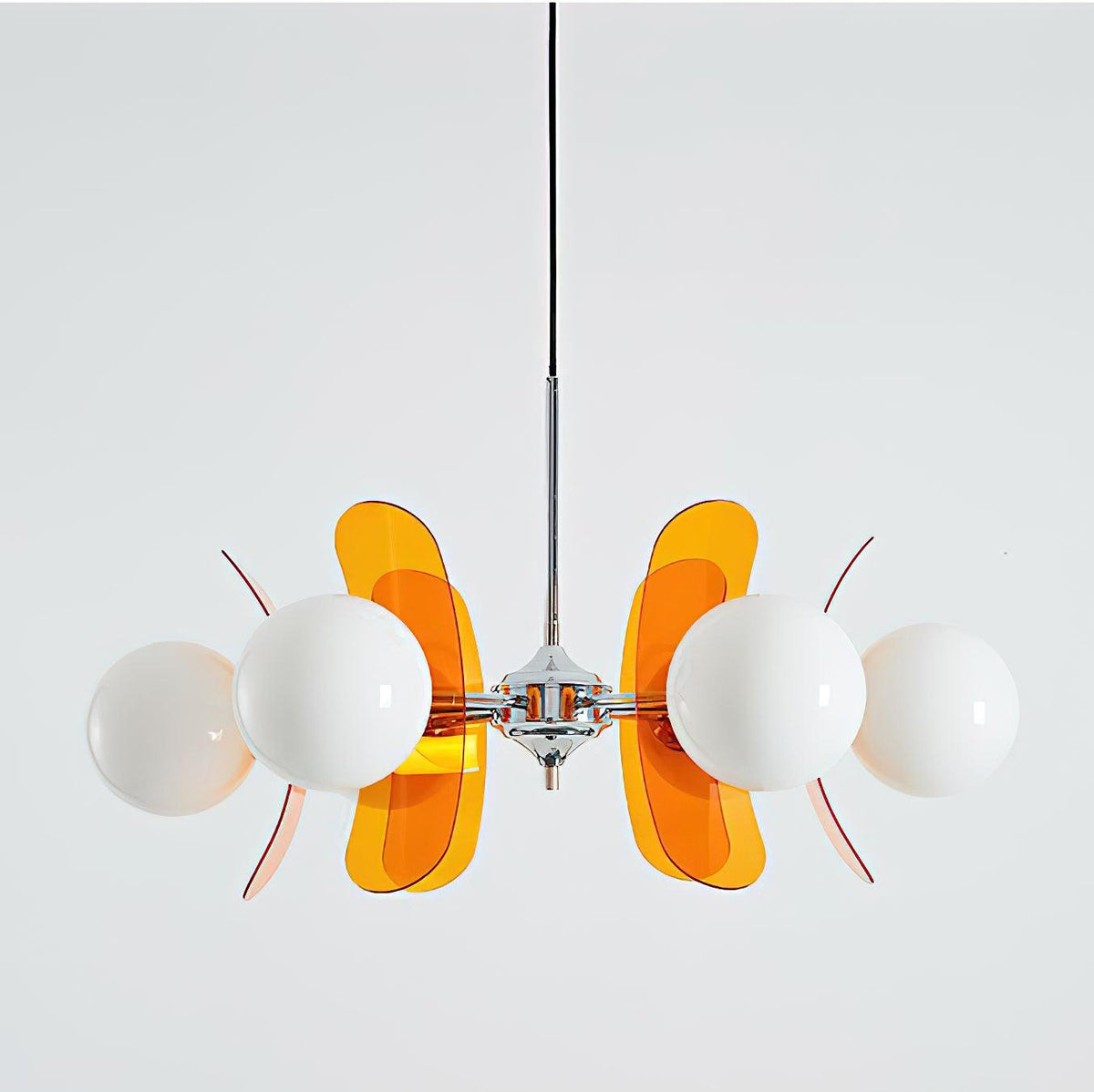 Lampa wisząca Ulano brązowa i pomarańczowa 22
