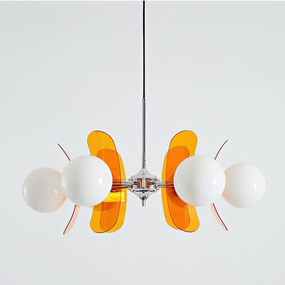 Lampa wisząca Ulano brązowa i pomarańczowa 22
