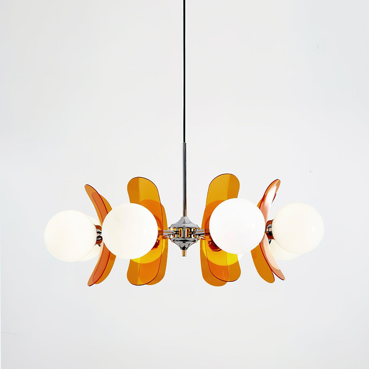 Lampa wisząca Ulano brązowa i pomarańczowa 23