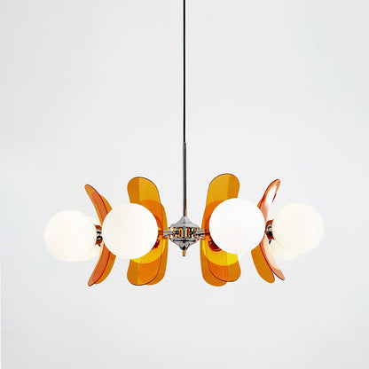 Lampa wisząca Ulano brązowa i pomarańczowa 23