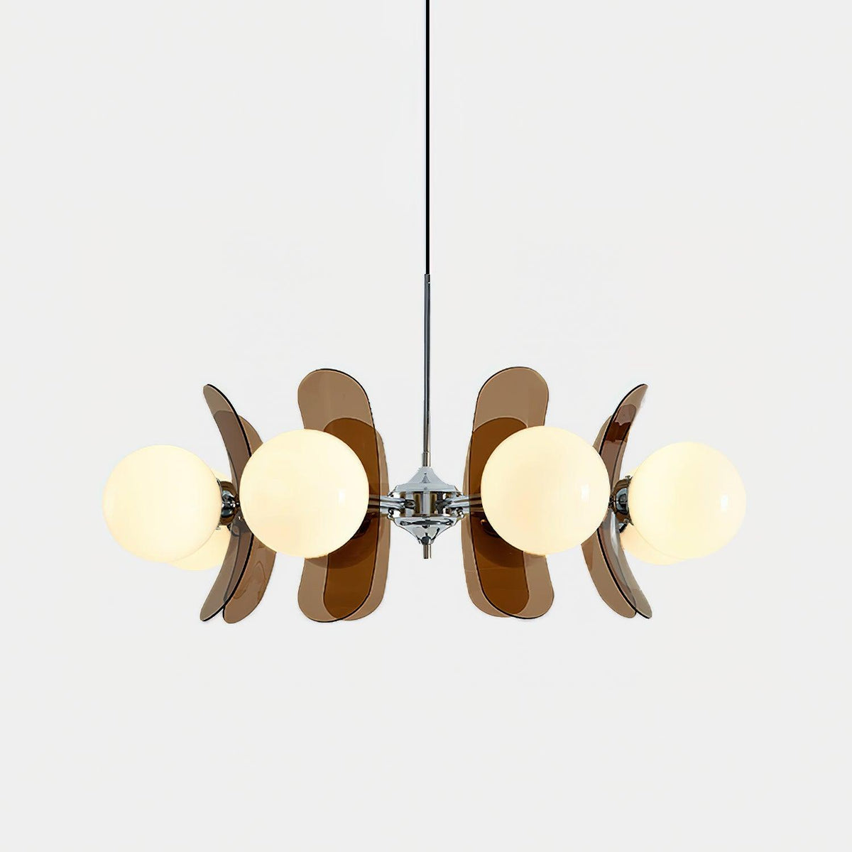 Lampa wisząca Ulano brązowa i pomarańczowa 24