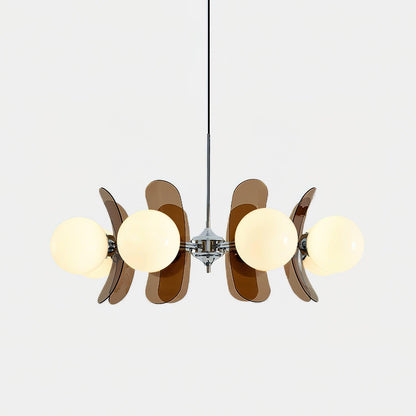 Lampa wisząca Ulano brązowa i pomarańczowa 24