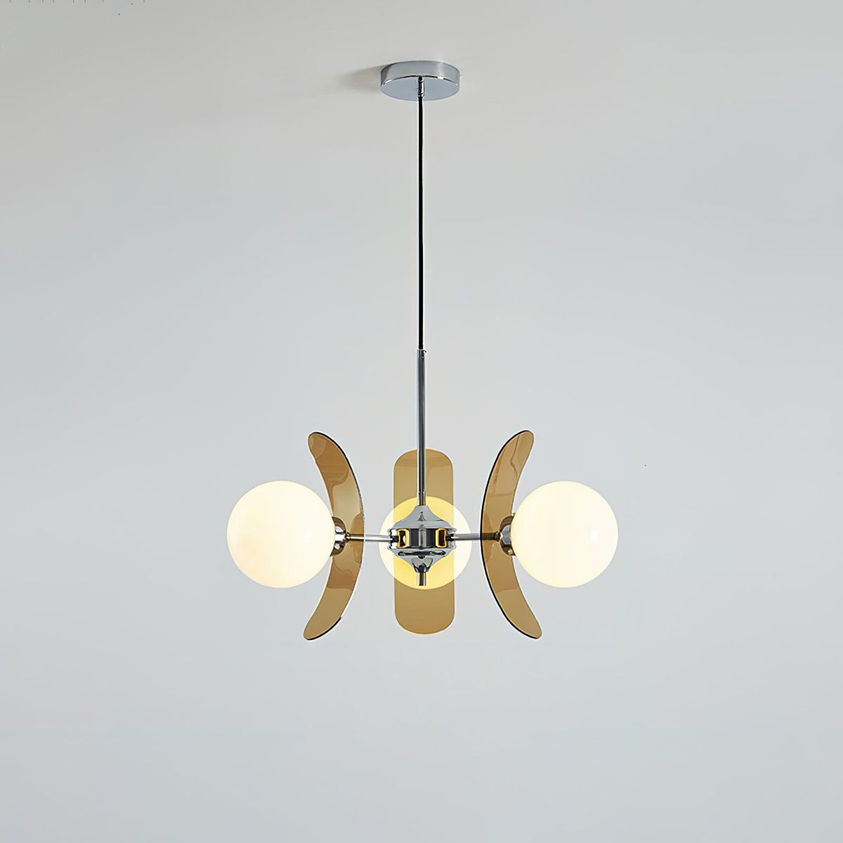 Lampa wisząca Ulano brązowa i pomarańczowa 25