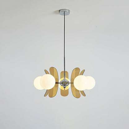Lampa wisząca Ulano brązowa i pomarańczowa 26