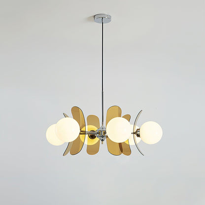 Lampa wisząca Ulano brązowa i pomarańczowa 27