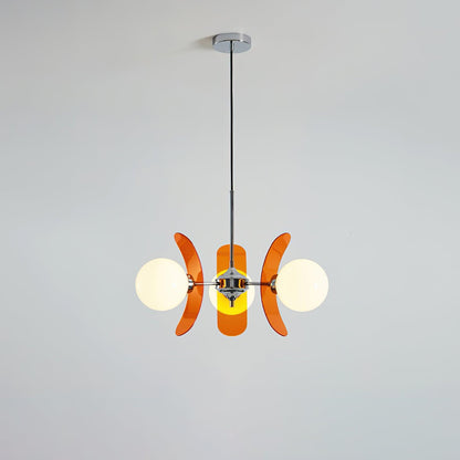 Lampa wisząca Ulano brązowa i pomarańczowa 29