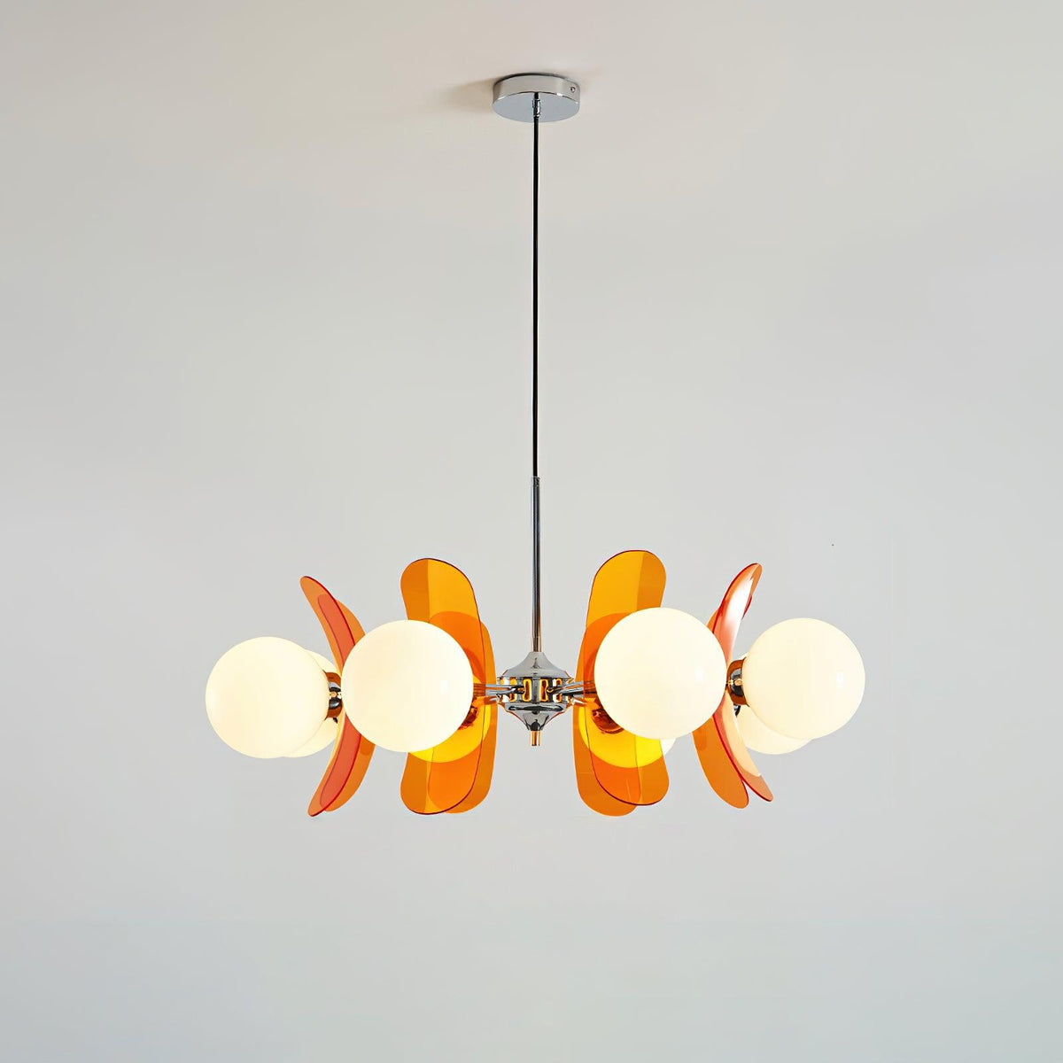 Lampa wisząca Ulano brązowa i pomarańczowa 32