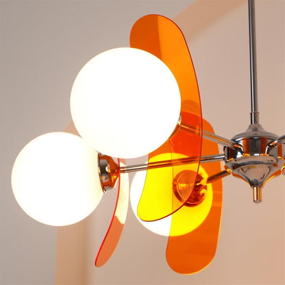 Lampa wisząca Ulano brązowa i pomarańczowa 33