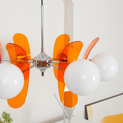 Lampa wisząca Ulano brązowa i pomarańczowa 34