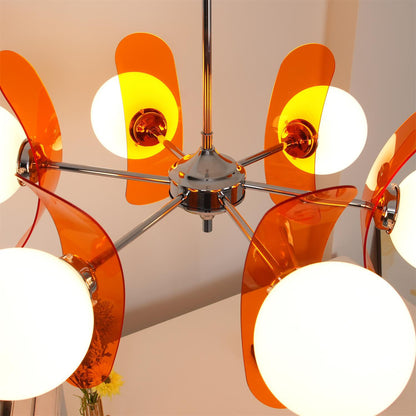 Lampa wisząca Ulano brązowa i pomarańczowa 35