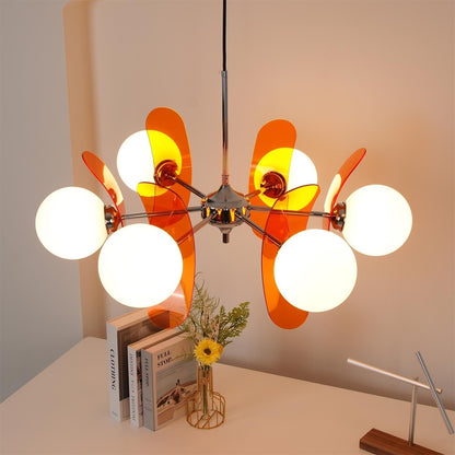 Lampa wisząca Ulano brązowa i pomarańczowa 38