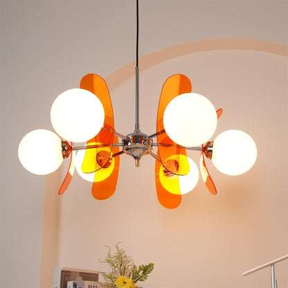 Lampa wisząca Ulano brązowa i pomarańczowa 39