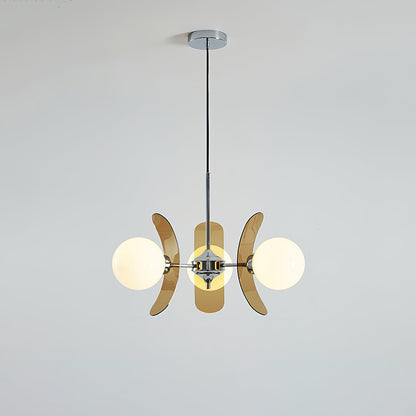 Lampa wisząca Ulano brązowa i pomarańczowa 41