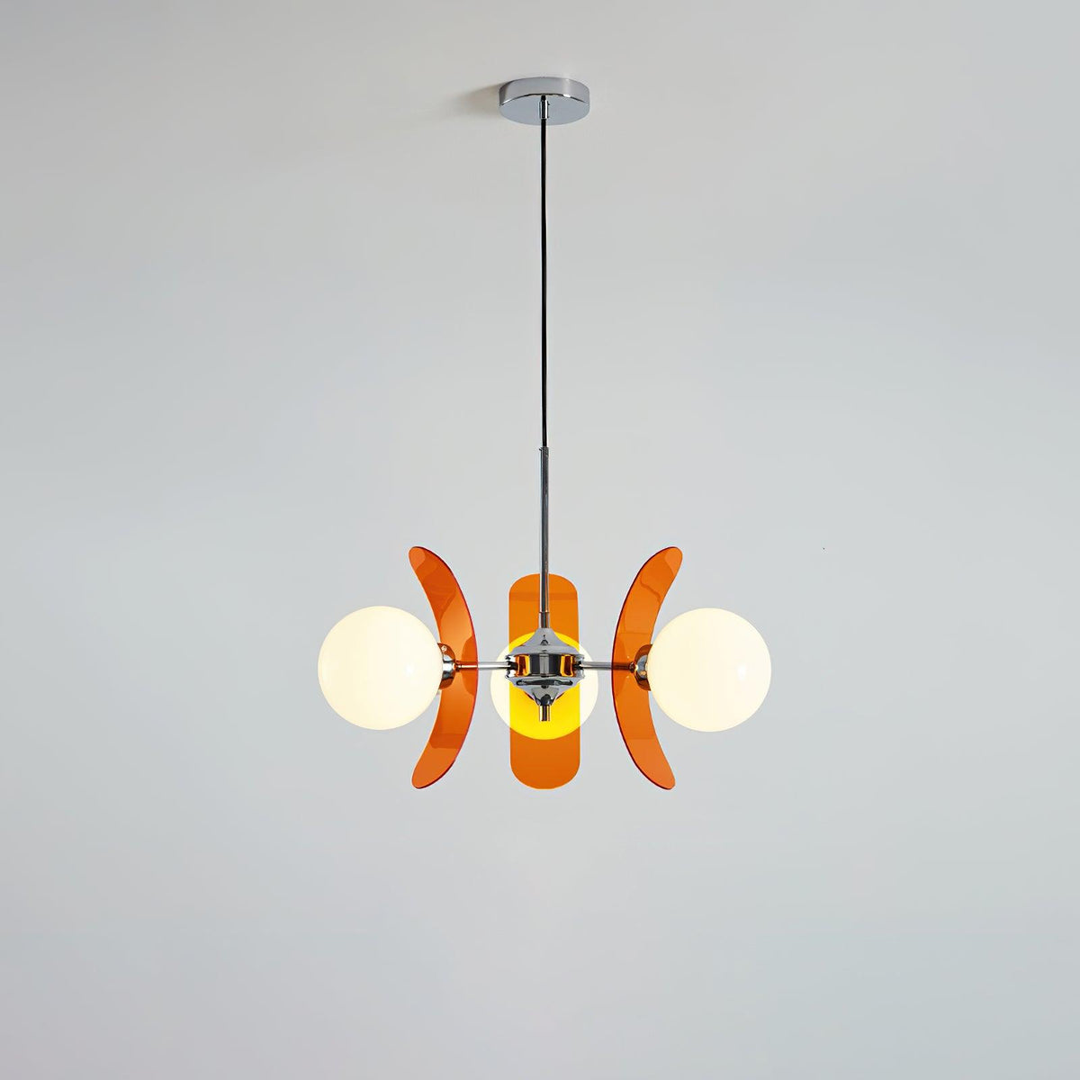 Lampa wisząca Ulano brązowa i pomarańczowa 42