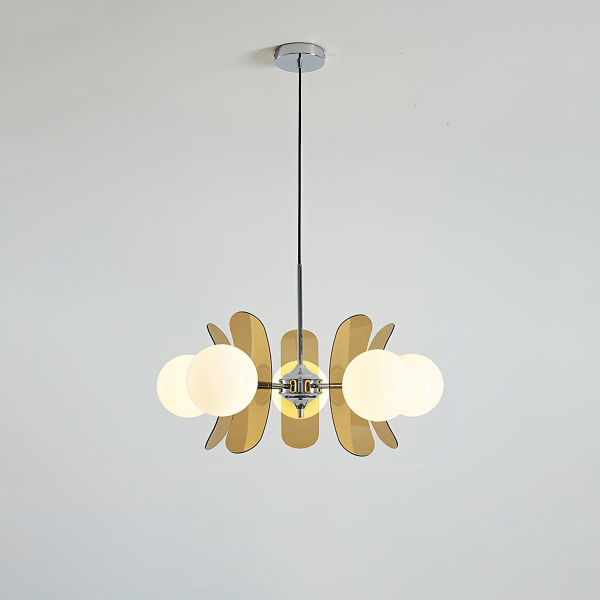 Lampa wisząca Ulano brązowa i pomarańczowa 51