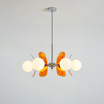 Lampa wisząca Ulano brązowa i pomarańczowa 54