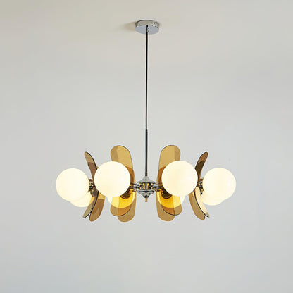 Lampa wisząca Ulano brązowa i pomarańczowa 55