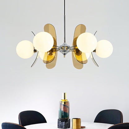 Lampa wisząca Ulano brązowa i pomarańczowa 6