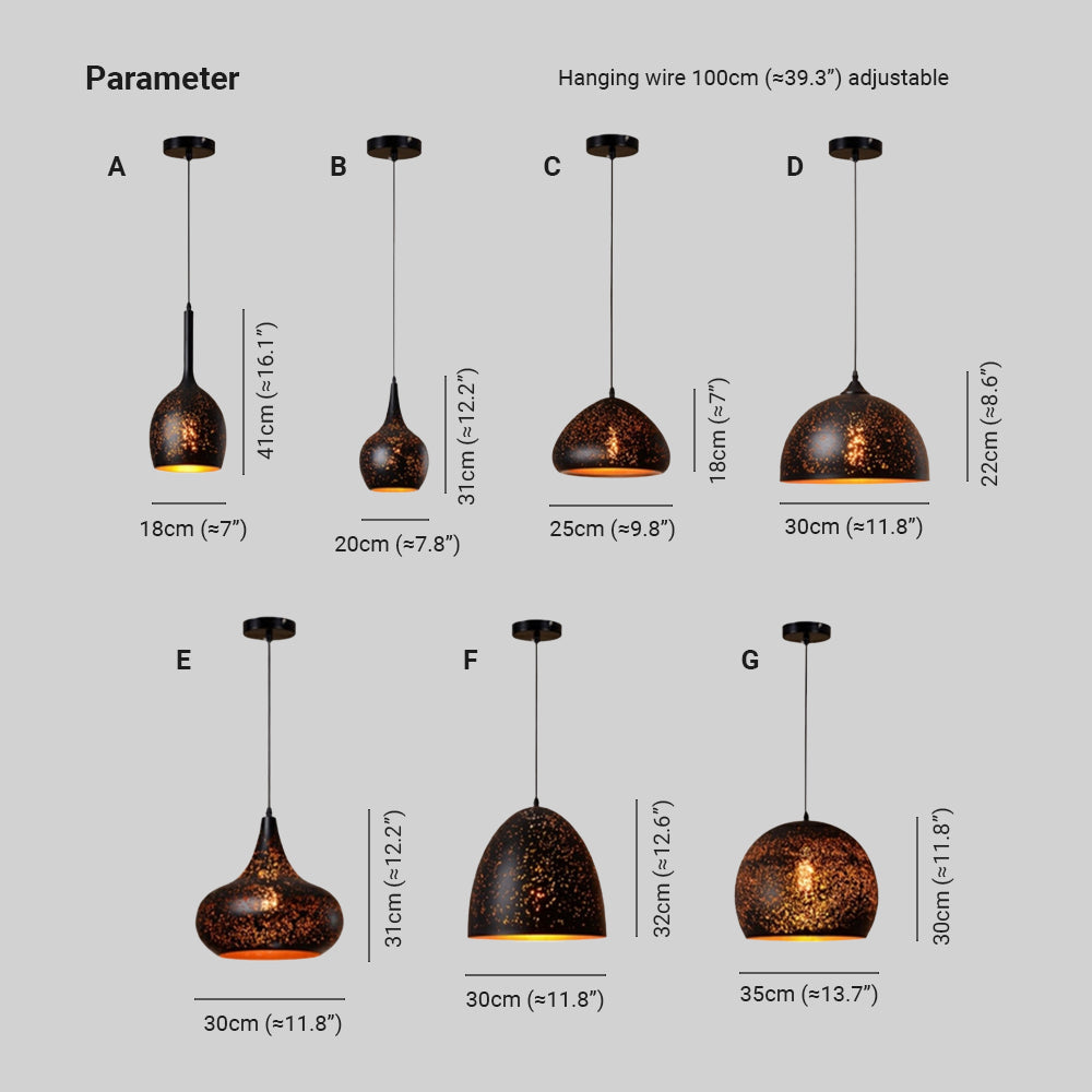 Lampa wisząca geometryczna Alessio, 7 stylów 6