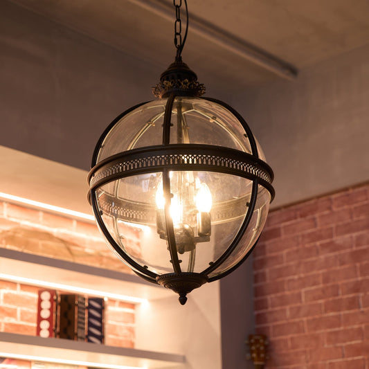 Lampa wisząca w stylu retro Edward, szklana 3