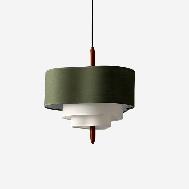 Lampa wisząca z tkaniny Ophel Green 1