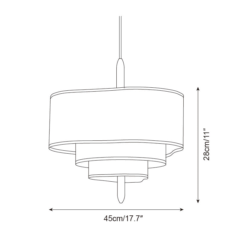 Lampa wisząca z tkaniny Ophel Green 12