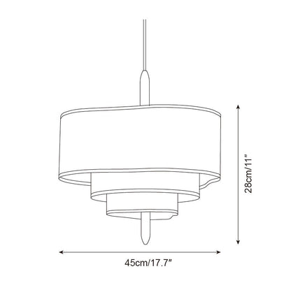 Lampa wisząca z tkaniny Ophel Green 12