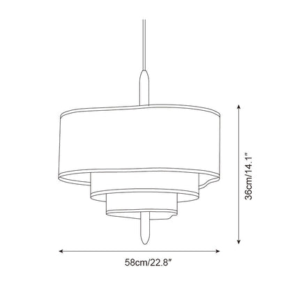 Lampa wisząca z tkaniny Ophel Green 13
