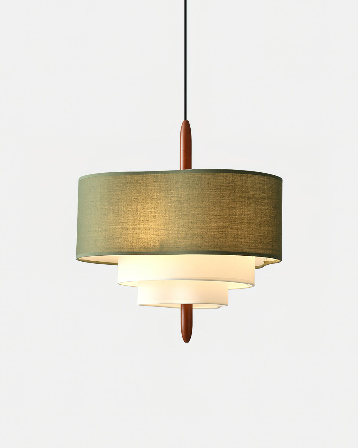 Lampa wisząca z tkaniny Ophel Green 14