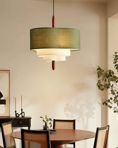 Lampa wisząca z tkaniny Ophel Green 15