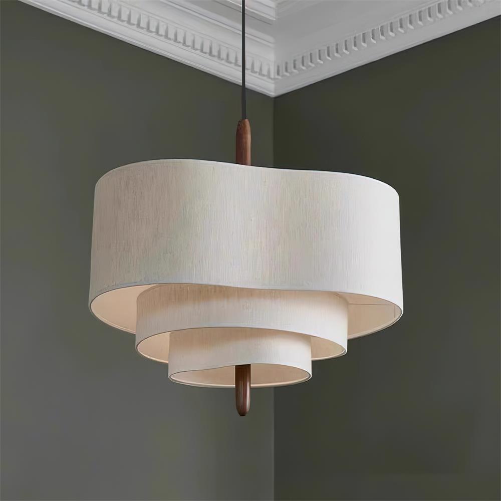 Lampa wisząca z tkaniny Ophel Green 7