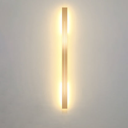Liniowa lampa ścienna Azin, czarna/złota, do salonu 13