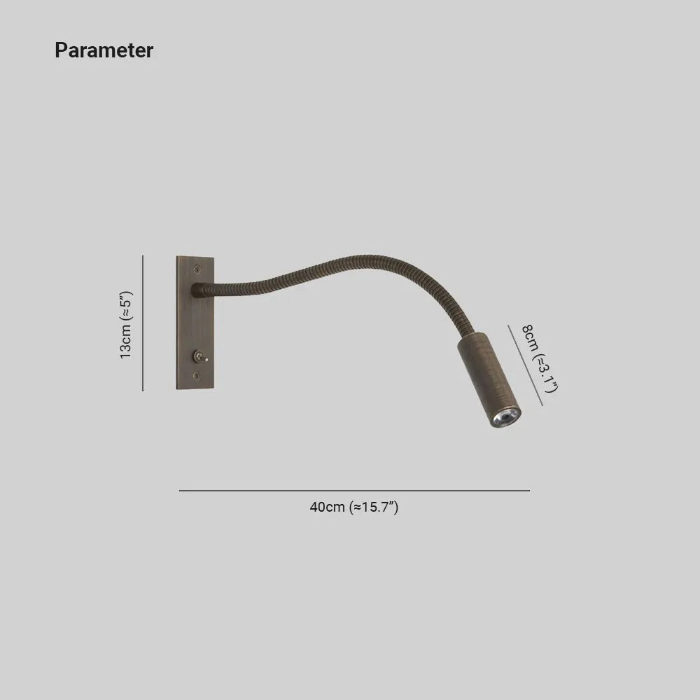 Minimalistyczna lampa ścienna Uvan z regulowanym punktem świetlnym do czytania 4
