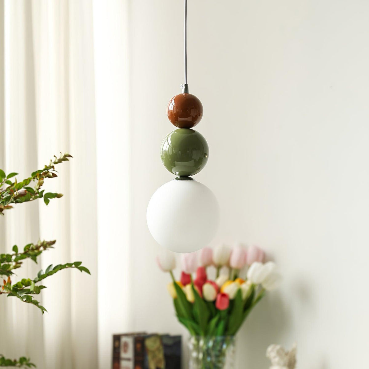 Minimalistyczna lampa wisząca Lunetta ze szkła 18