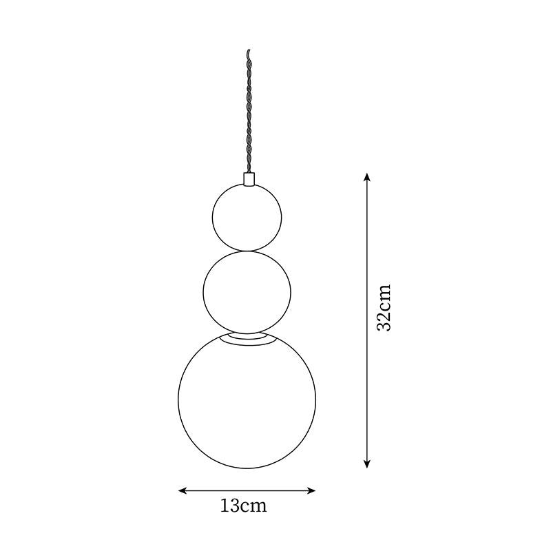 Minimalistyczna lampa wisząca Lunetta ze szkła 20
