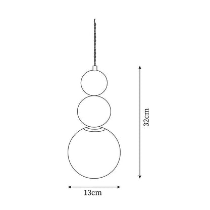 Minimalistyczna lampa wisząca Lunetta ze szkła 20