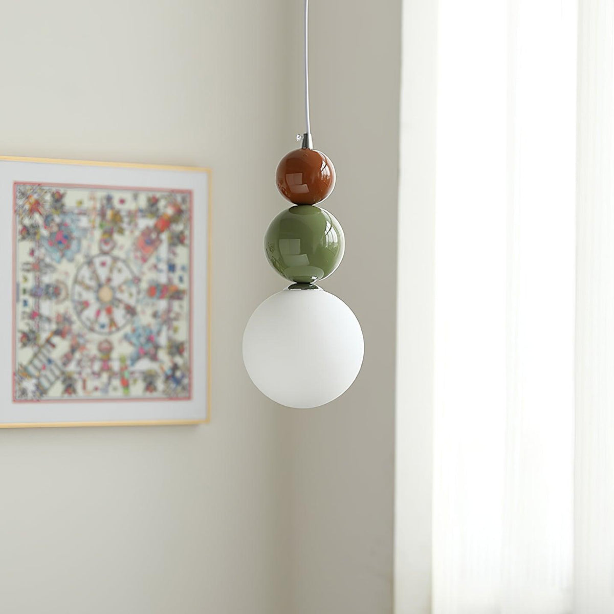 Minimalistyczna lampa wisząca Lunetta ze szkła 21