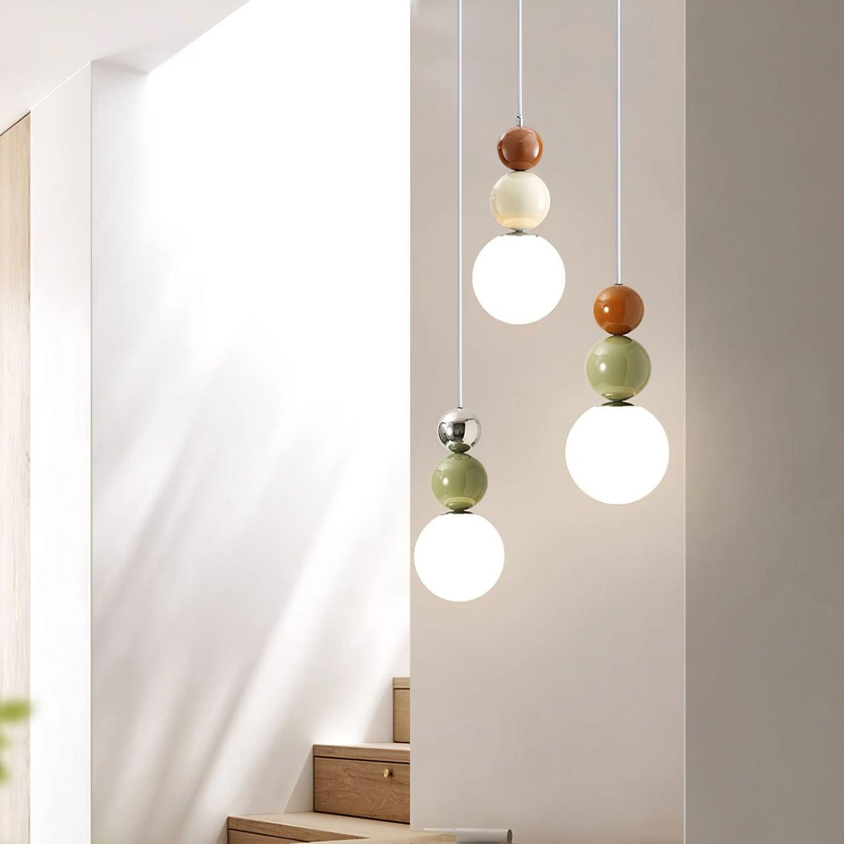 Minimalistyczna lampa wisząca Lunetta ze szkła 6