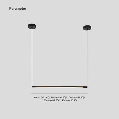 Minimalistyczna lampa wisząca liniowa Zynar, czarna 5